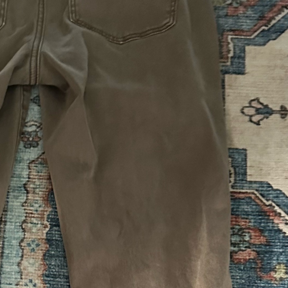 ✨ Missguided Faux Leather Leggings Split Hem Stone Sz 2 khaki, skinny, neutral - Picture 3 of 10